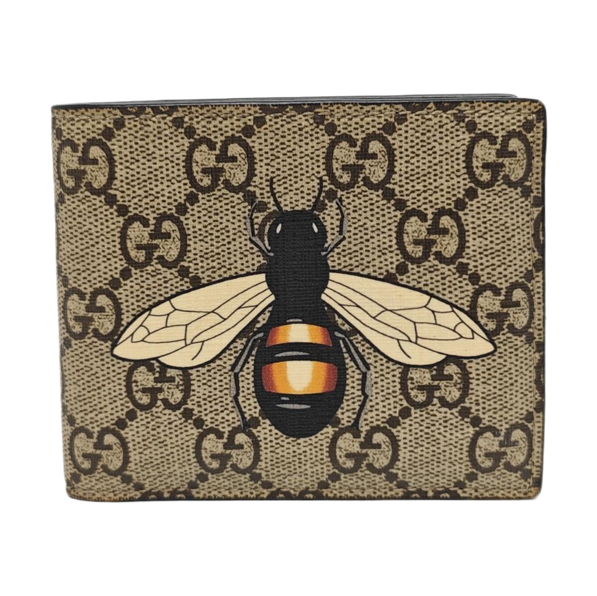 GG Supreme Monogram Coated Canvas Brown Card Holder
