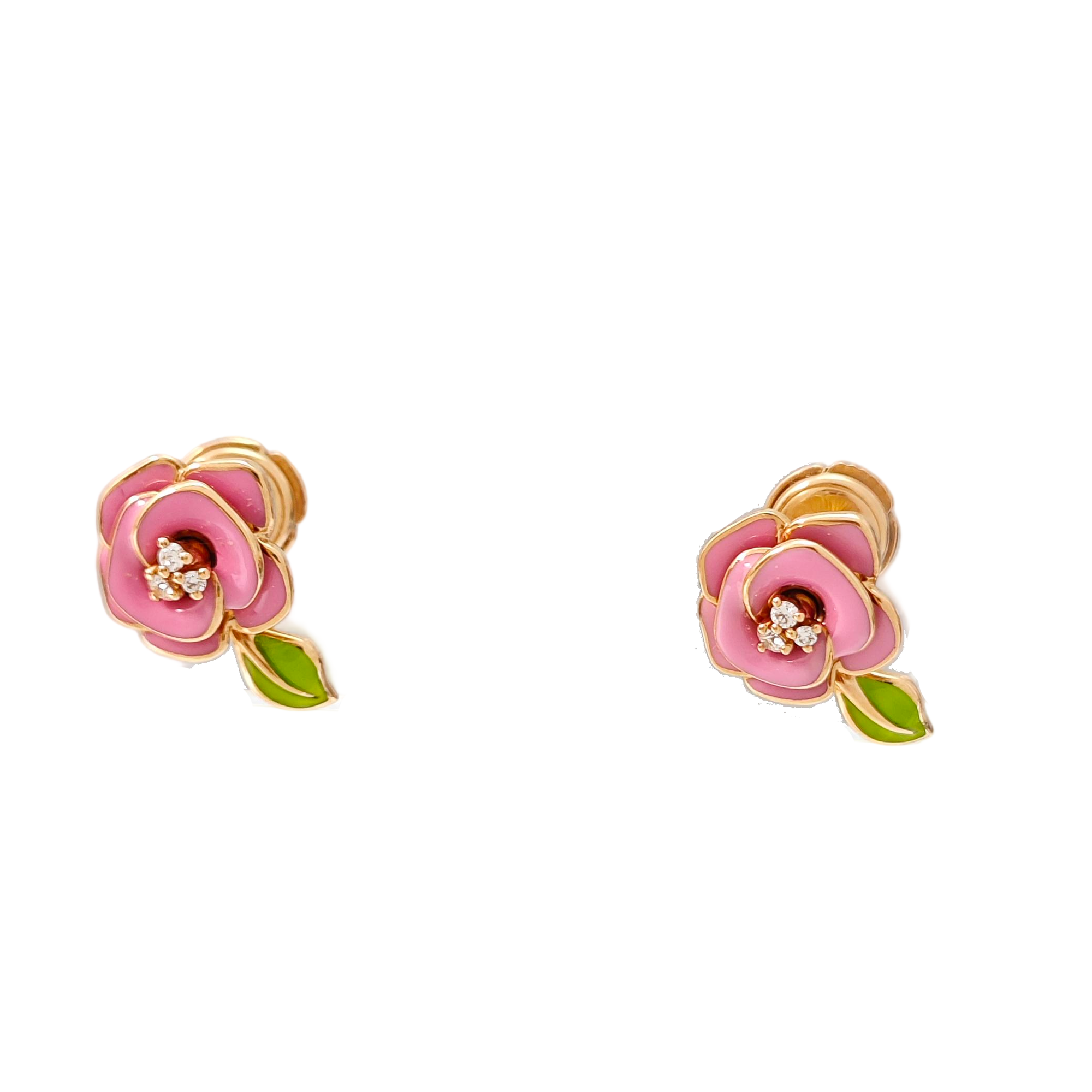18k Rose Gold Stud Earrings