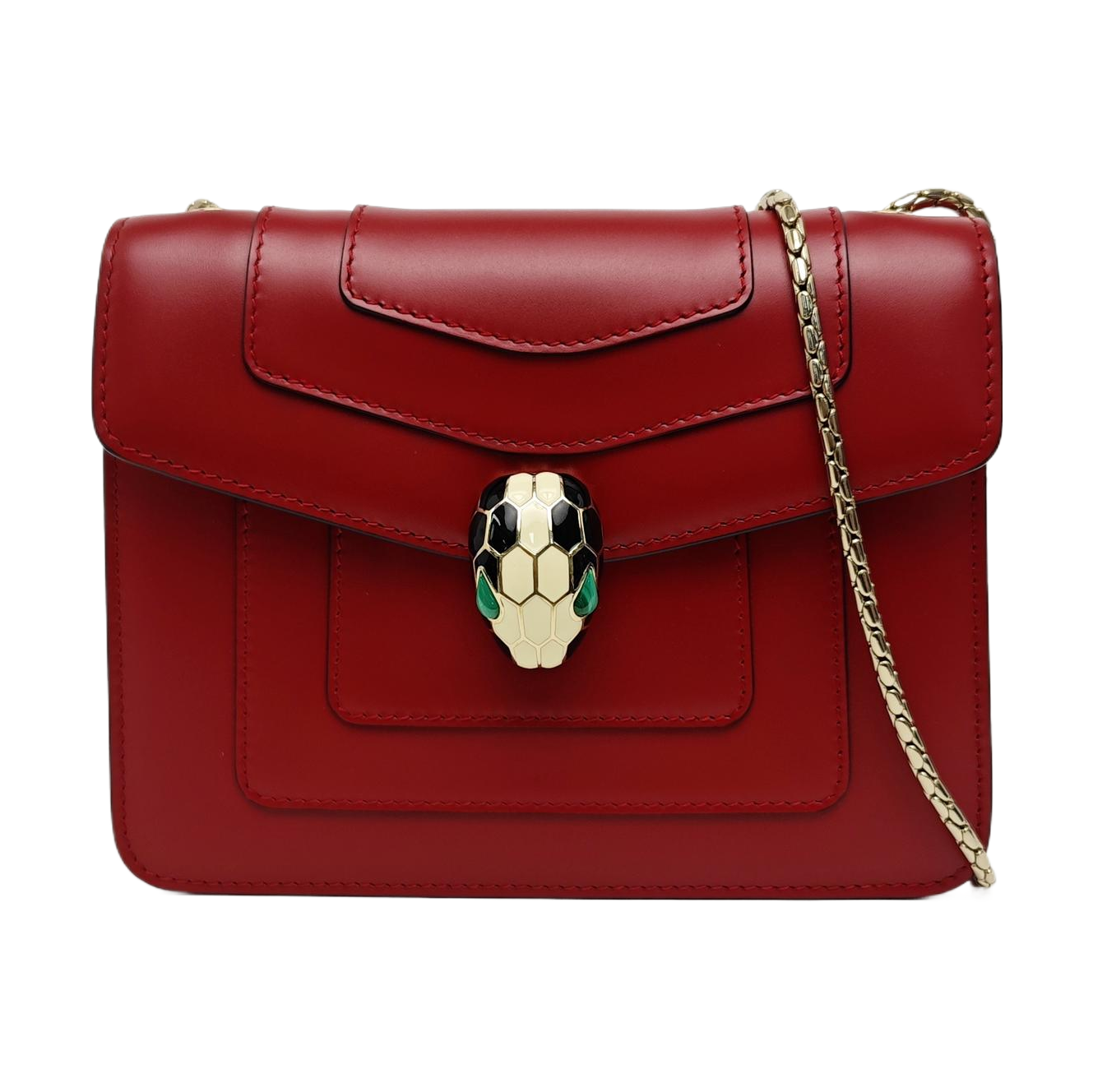 SERPENTI FOREVER Small Calfskin Red