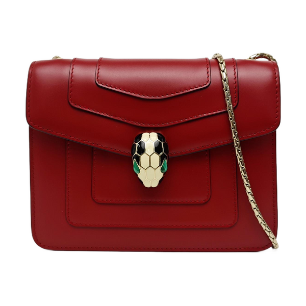 SERPENTI FOREVER Small Calfskin Red