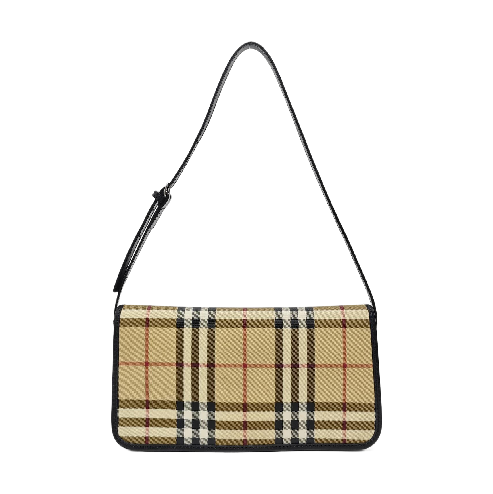 Coated Canvas Shoulder Bag Brown