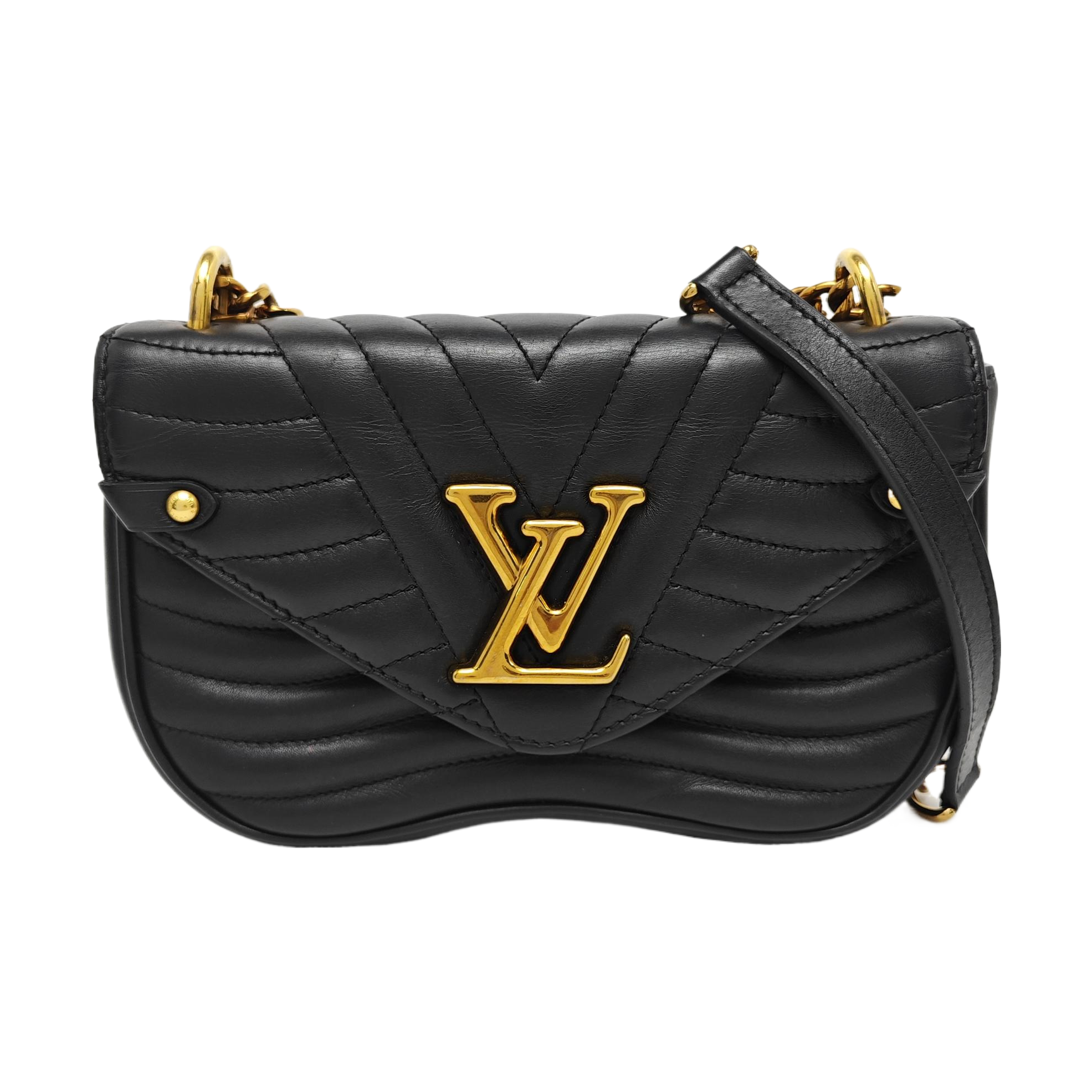 NEW WAVE PM Quilted Calfskin Black