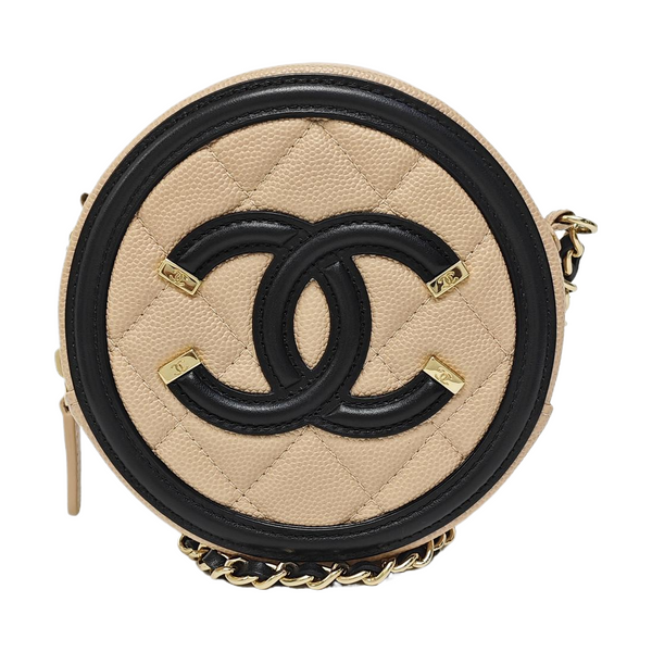 FILIGREE Mini Quilted Grained Calfskin Beige