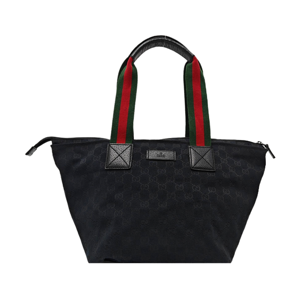 Monogram Canvas Tote Bag Black