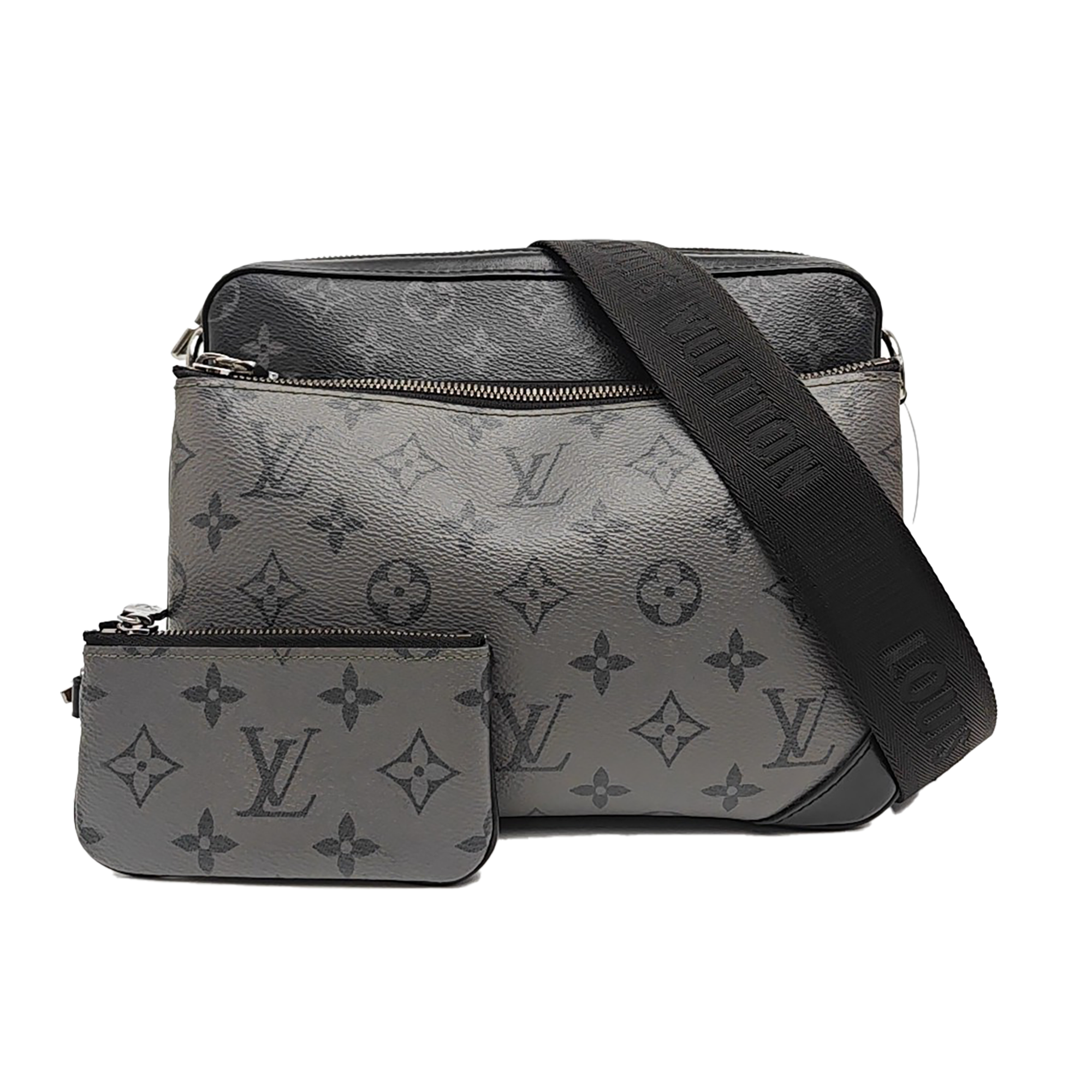 TRIO Monogram Coated Canvas Gray