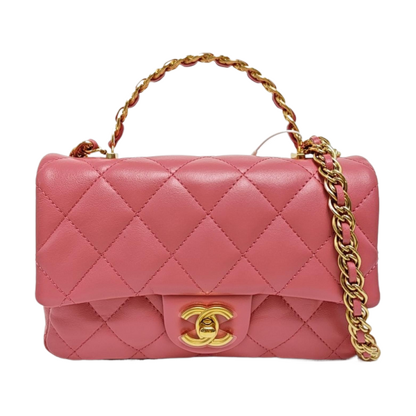 CLASSIC FLAP Small Quilted Lambskin Pink