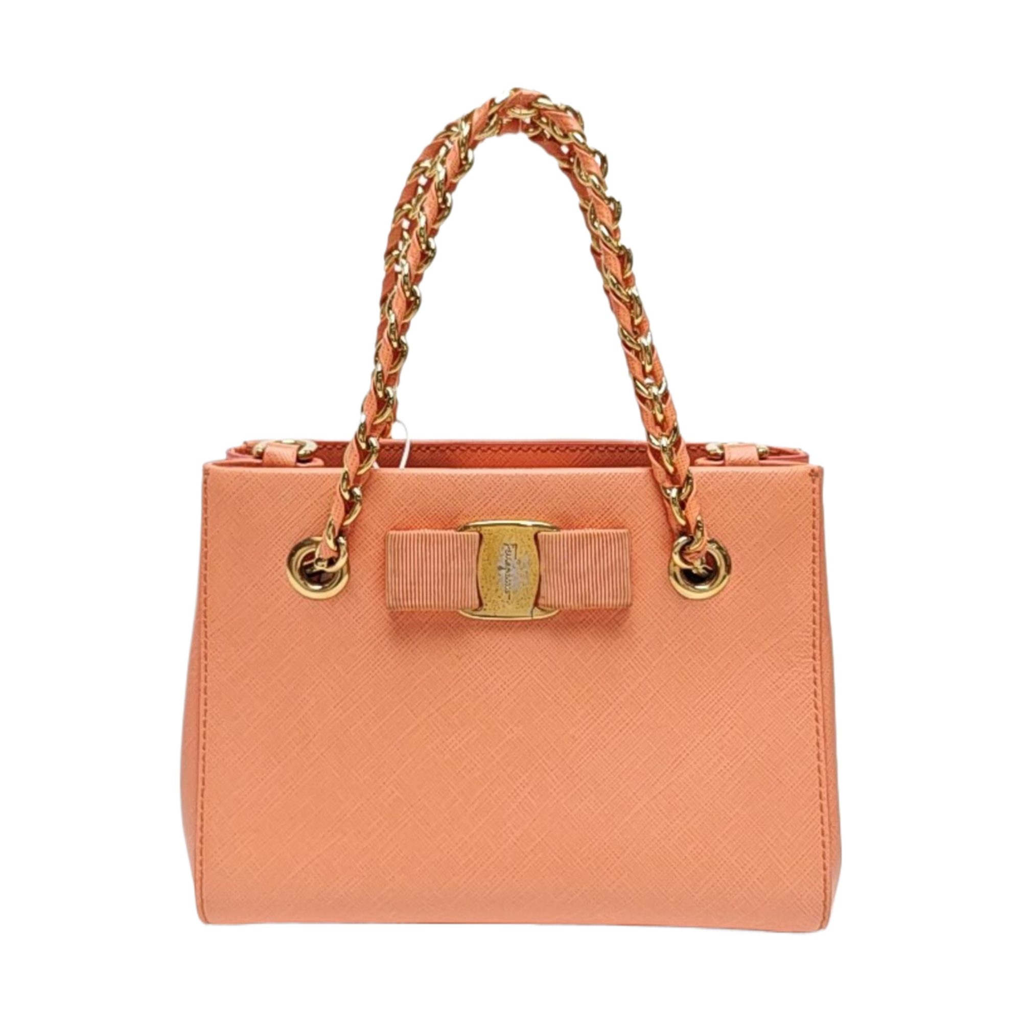 Calfskin Top Handle Bag Pink