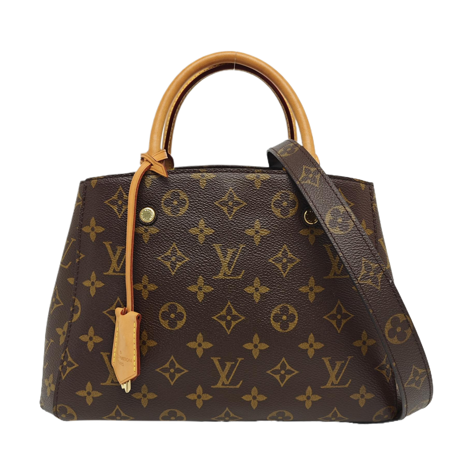 MONTAIGNE Monogram Coated Canvas Brown