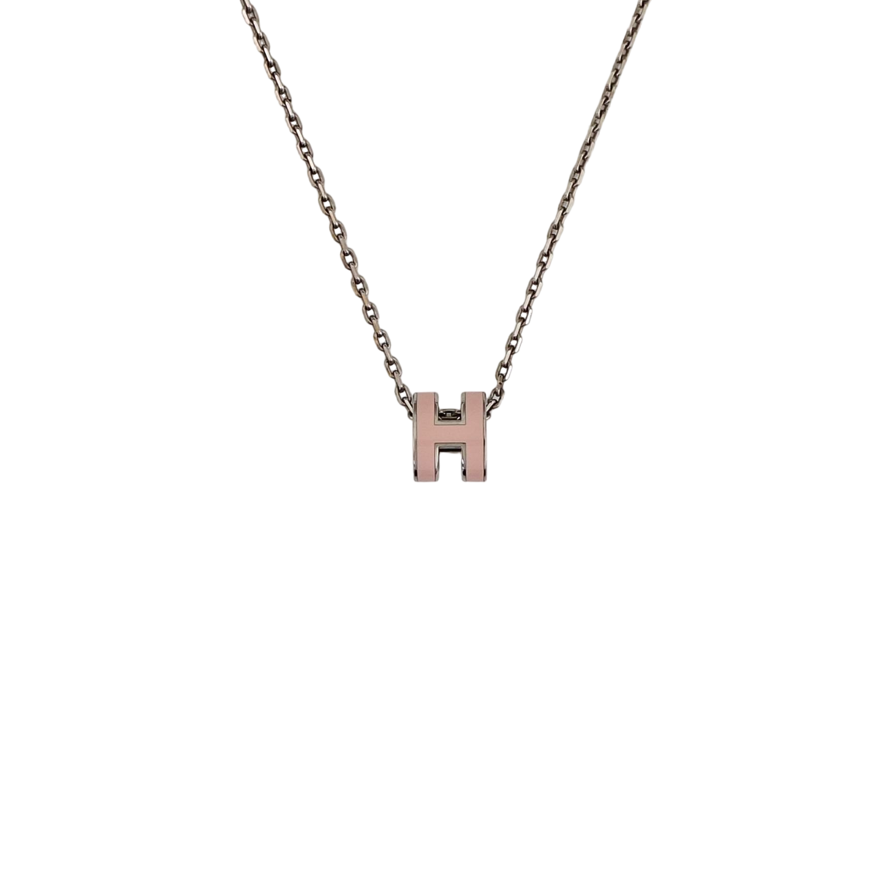 Pop H Metal Silver Necklace