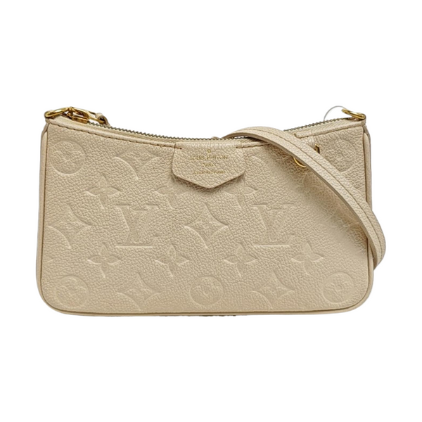 EASY POUCH ON STRAP Calfskin Beige