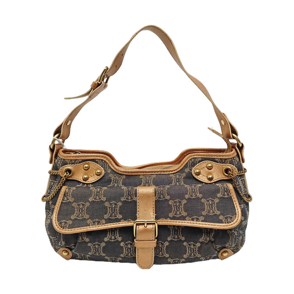 Canvas Top Handle Bag Blue