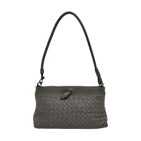 Lambskin Top Handle Bag Gray