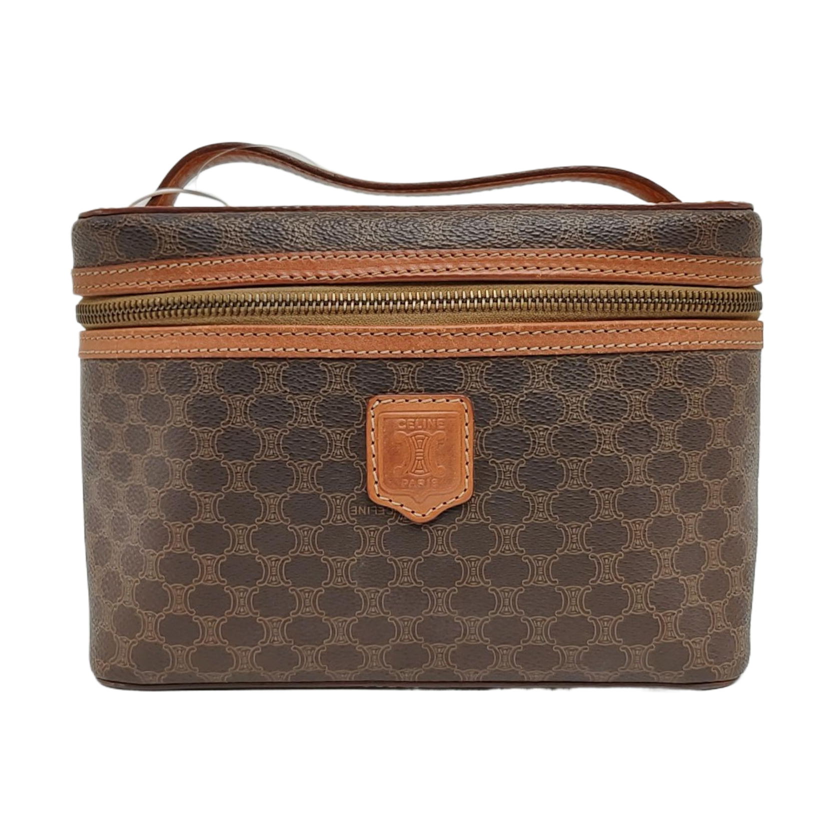 MACADAM TOP HANDLE COSMETIC BAGS Coated Canvas Brown