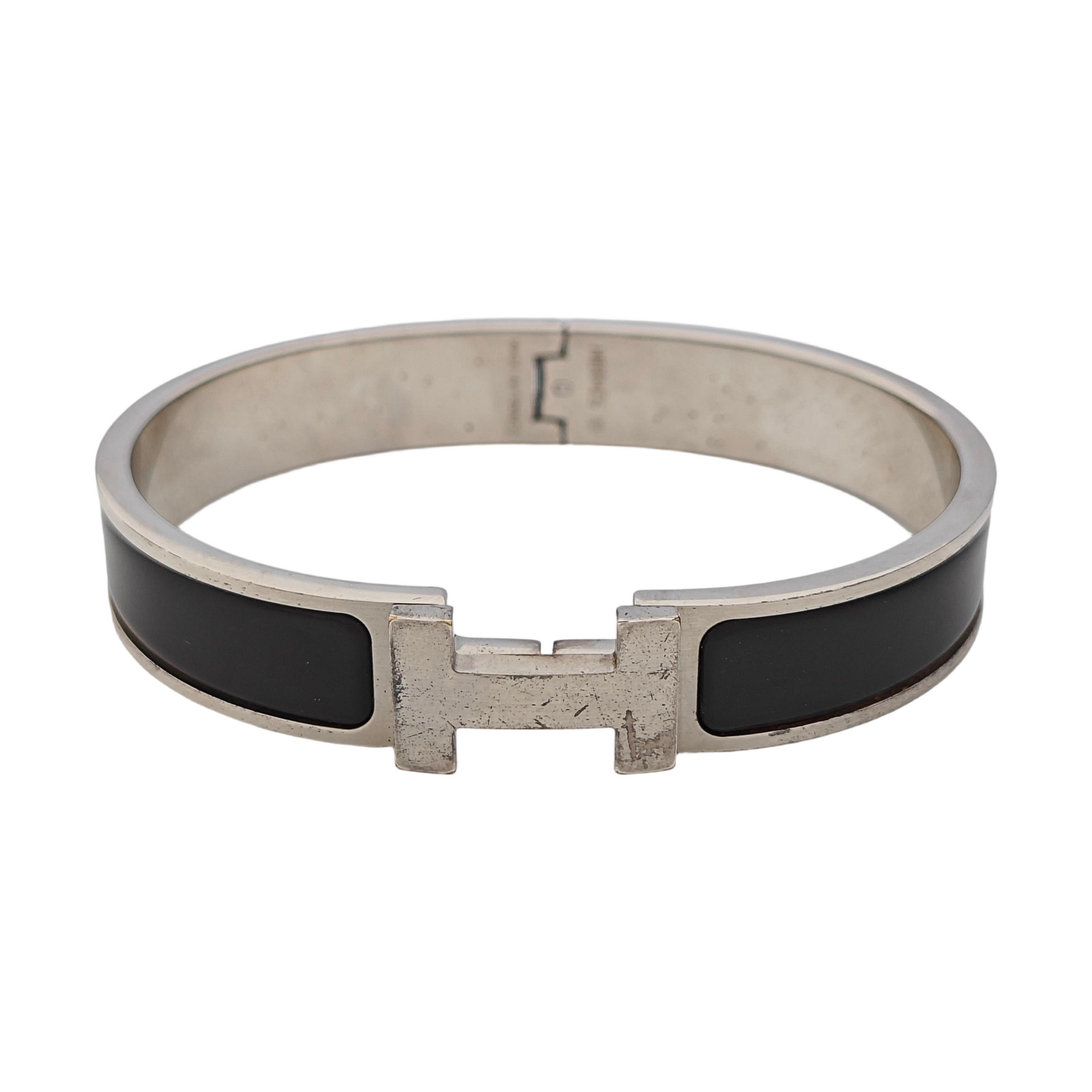Clic Hh Metal Silver Bangle