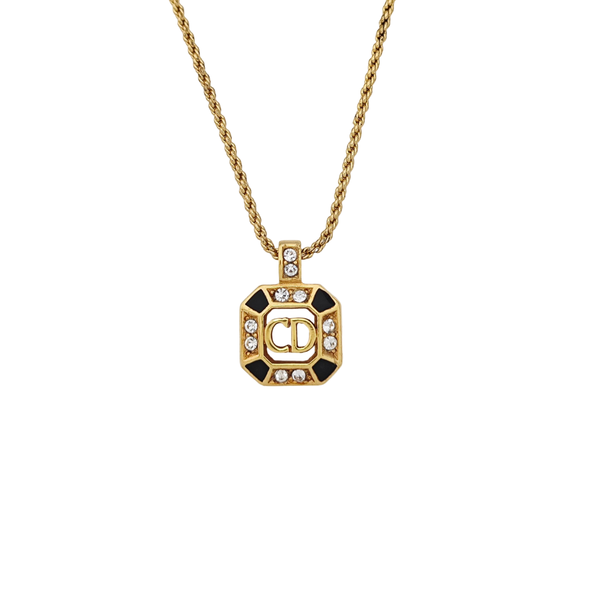 Twist Round Metal Gold Necklace