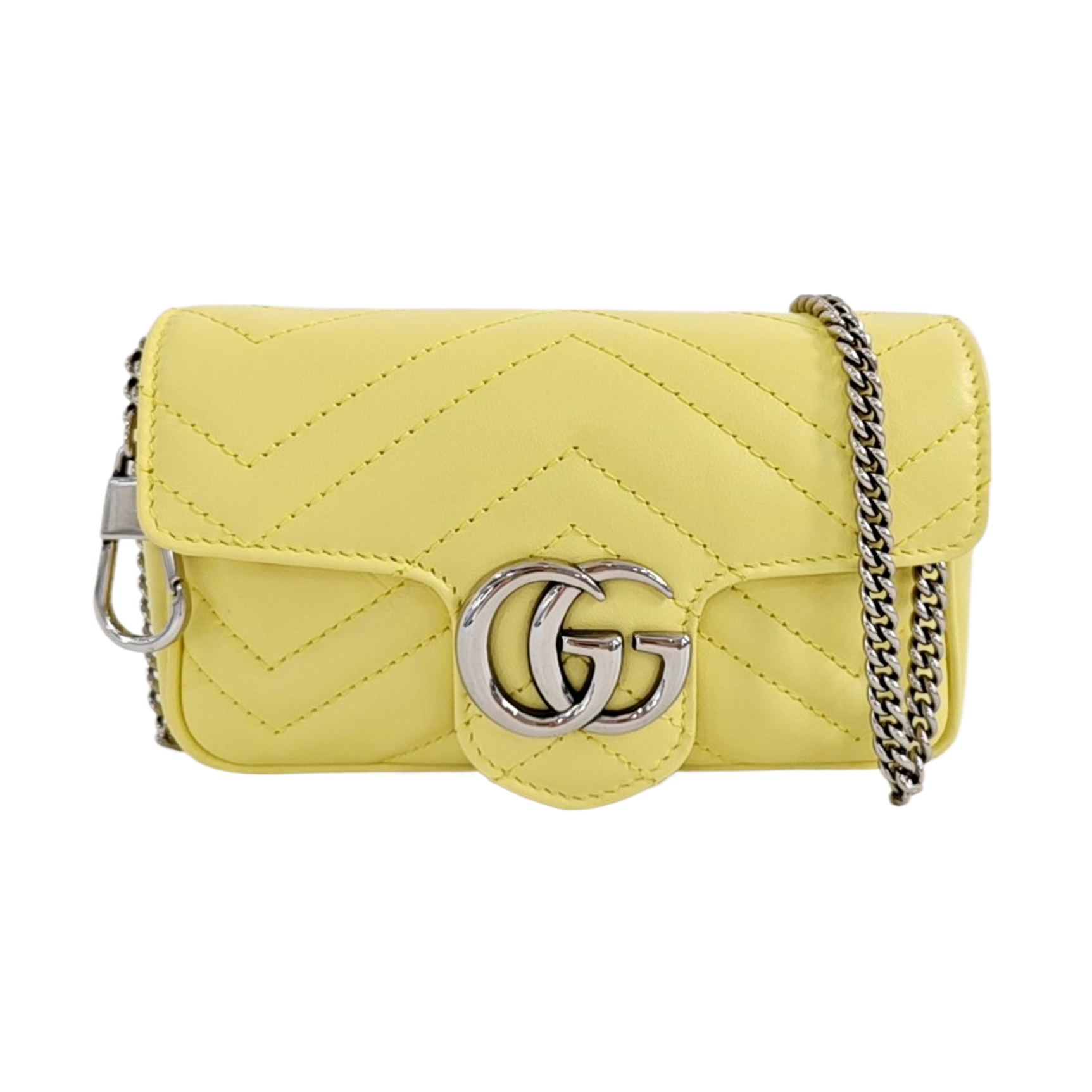 GG Marmont Mini Quilted Calfskin Yellow