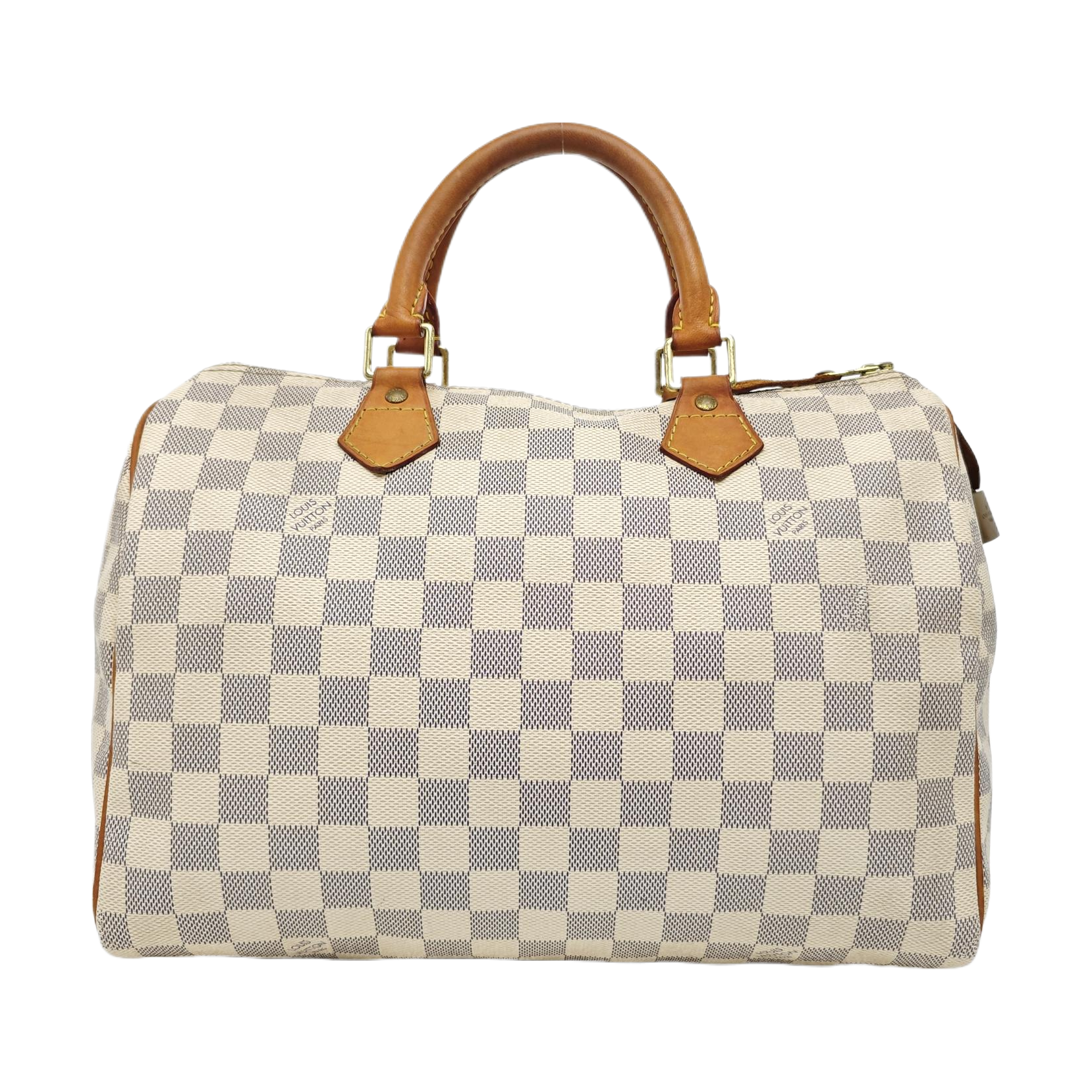 SPEEDY 30 Damier Azur Coated Canvas White