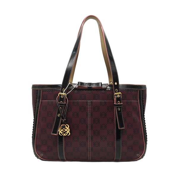 Coated Canvas Tote Bag Red