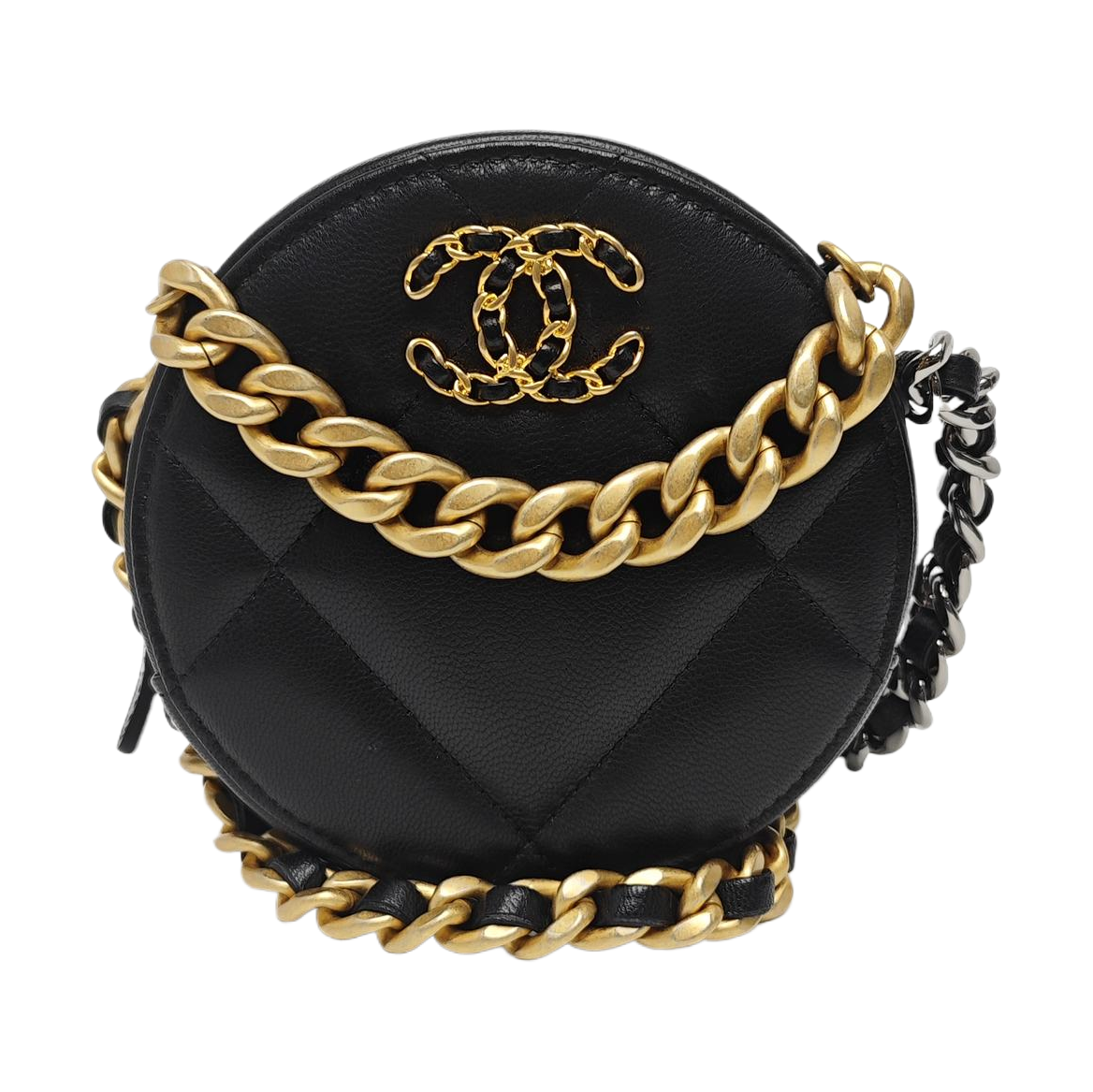 CHANEL 19 Small Quilted Lambskin Black