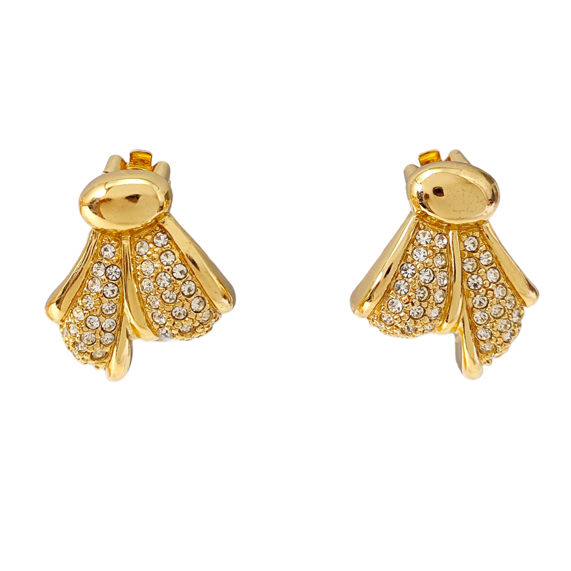 Metal Gold Clip On Earrings