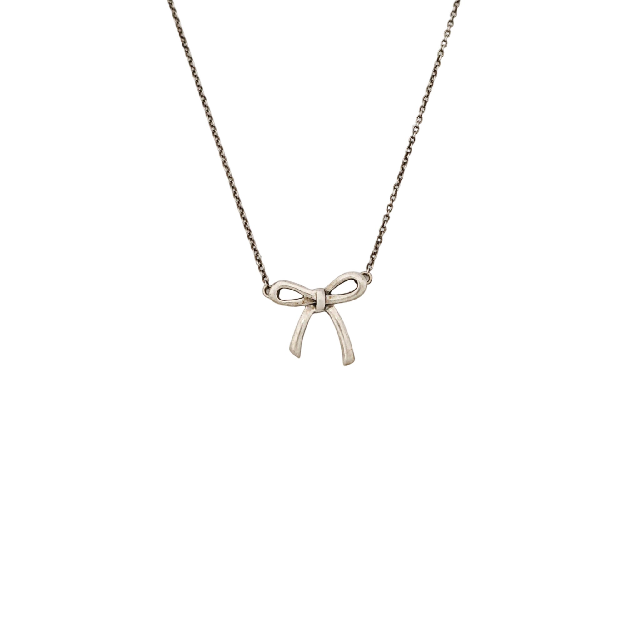 Tiffany Bow 925 Sterling Silver Necklace