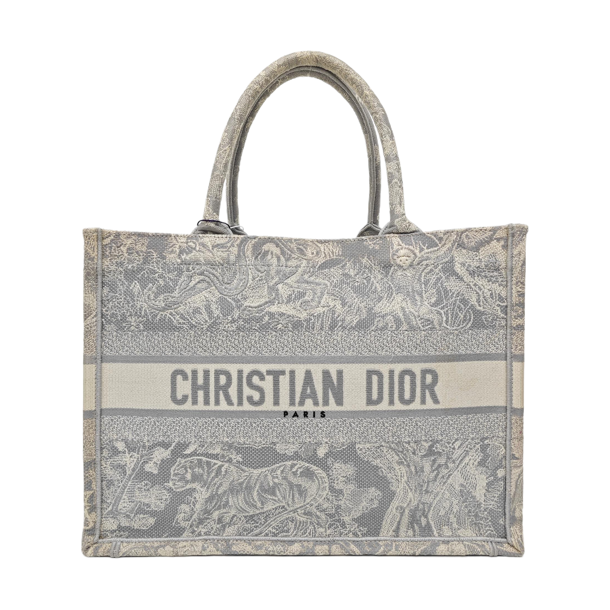 Book Tote Medium Fabric Gray