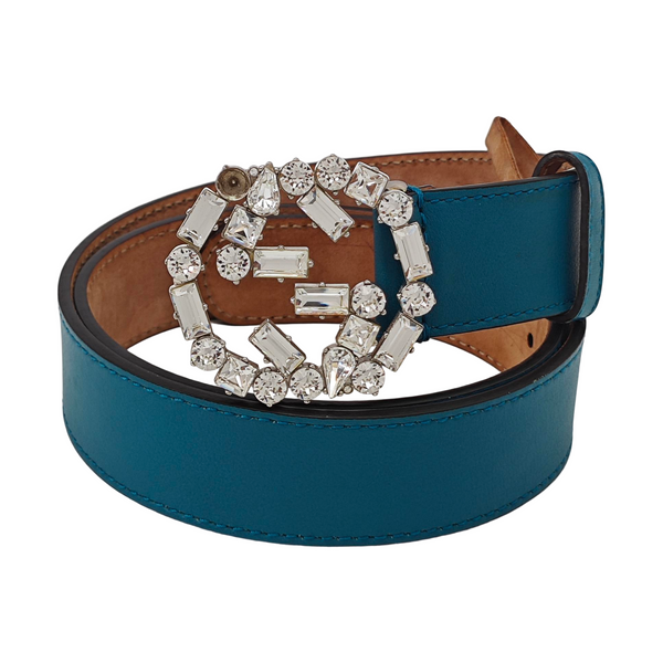 Leather Belt Blue