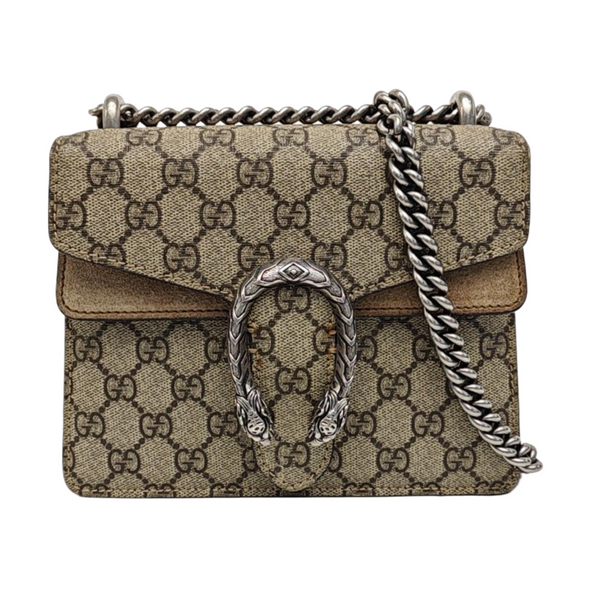 Dionysus Mini Monogram Coated Canvas Beige