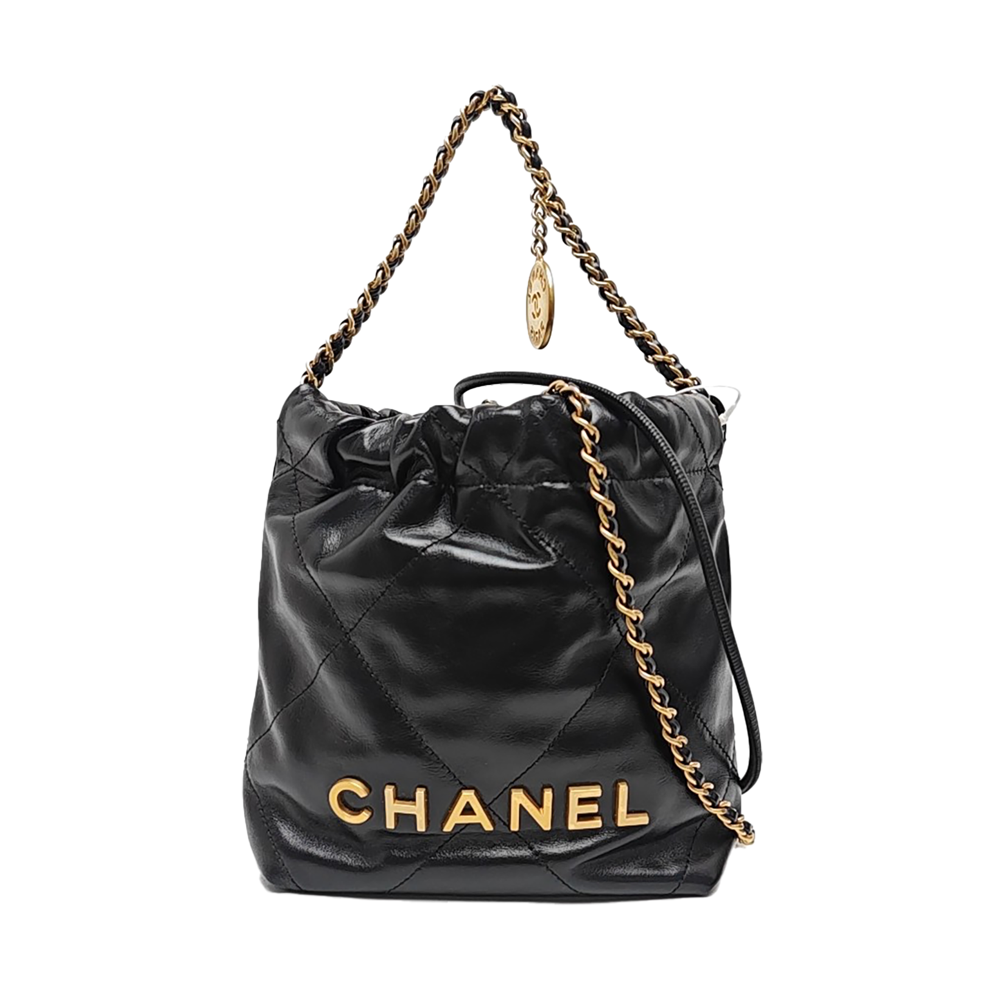 CHANEL 22 Mini Quilted Calfskin Black