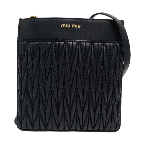 Quilted Lambskin Crossbody Bag Black