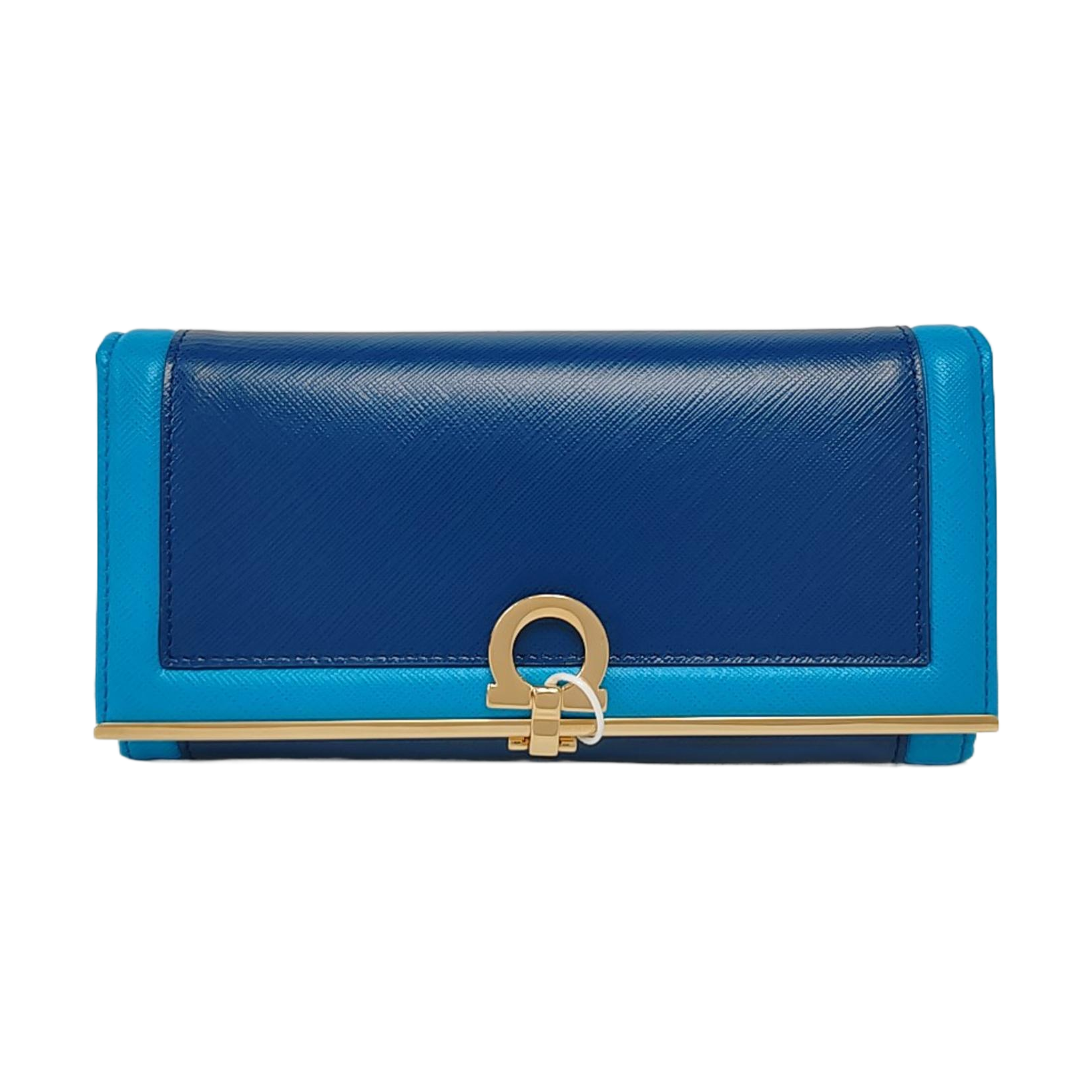 Gancio Calfskin Blue Wallet
