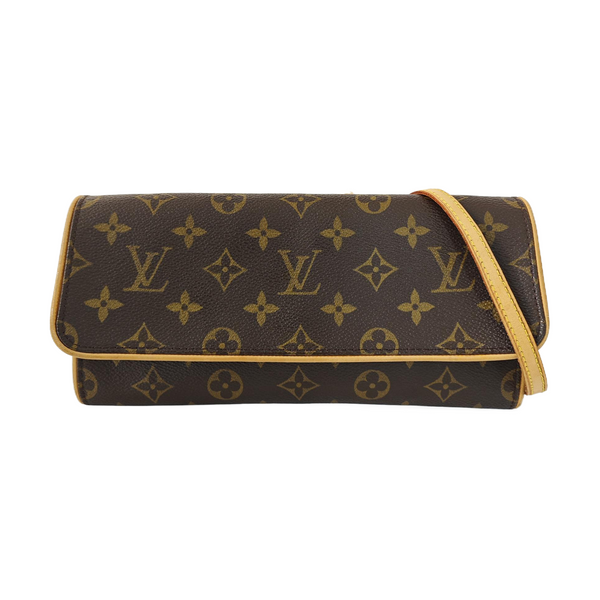 TWIN GM Monogram Coated Canvas Brown