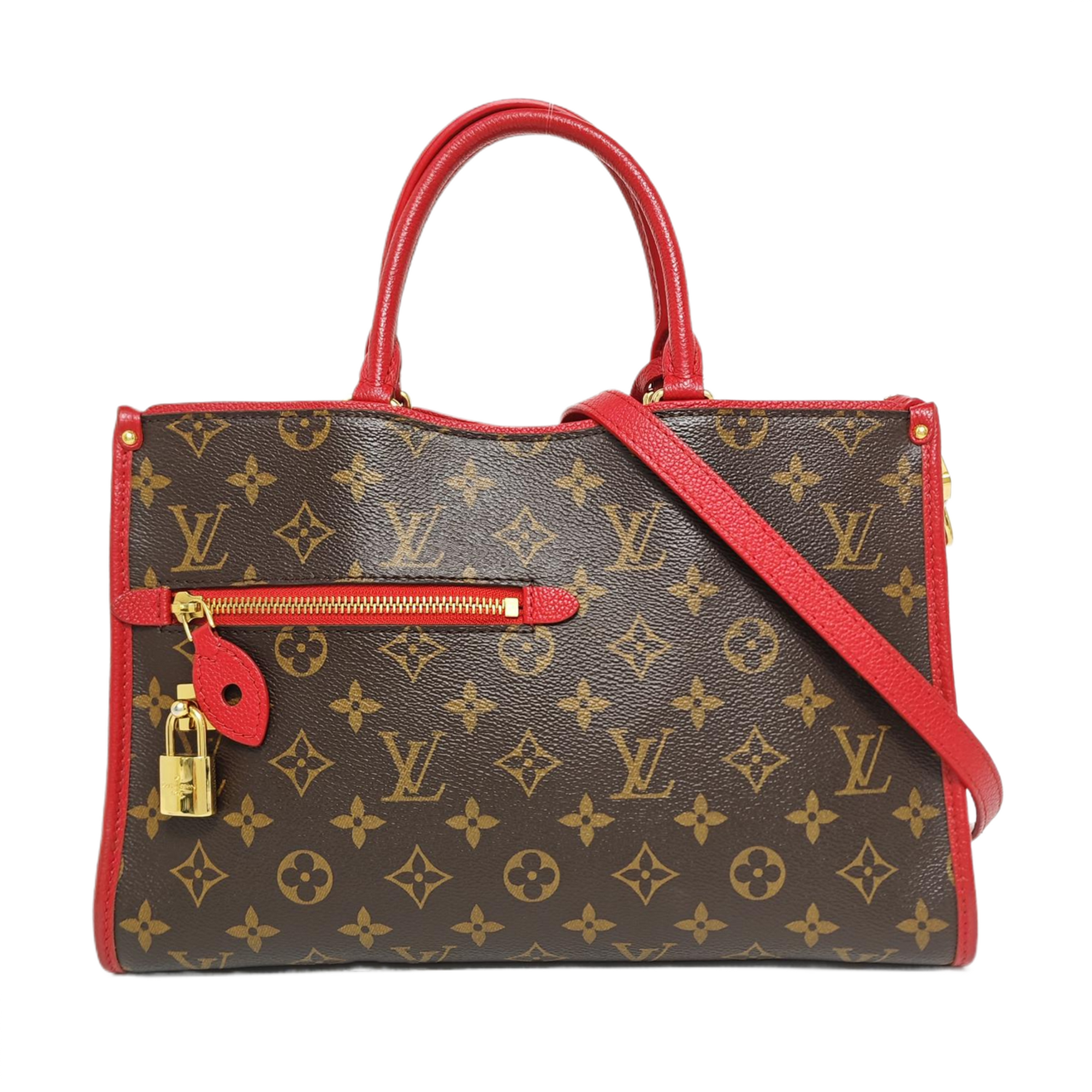 POPINCOURT PM Monogram Coated Canvas Brown