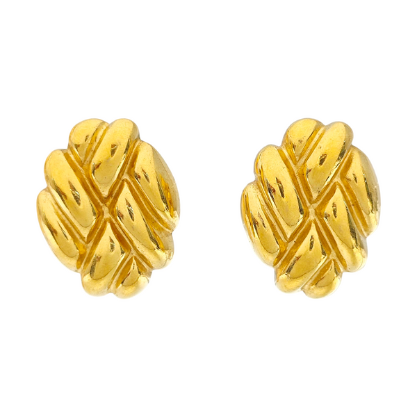 Metal Gold Clip On Earrings
