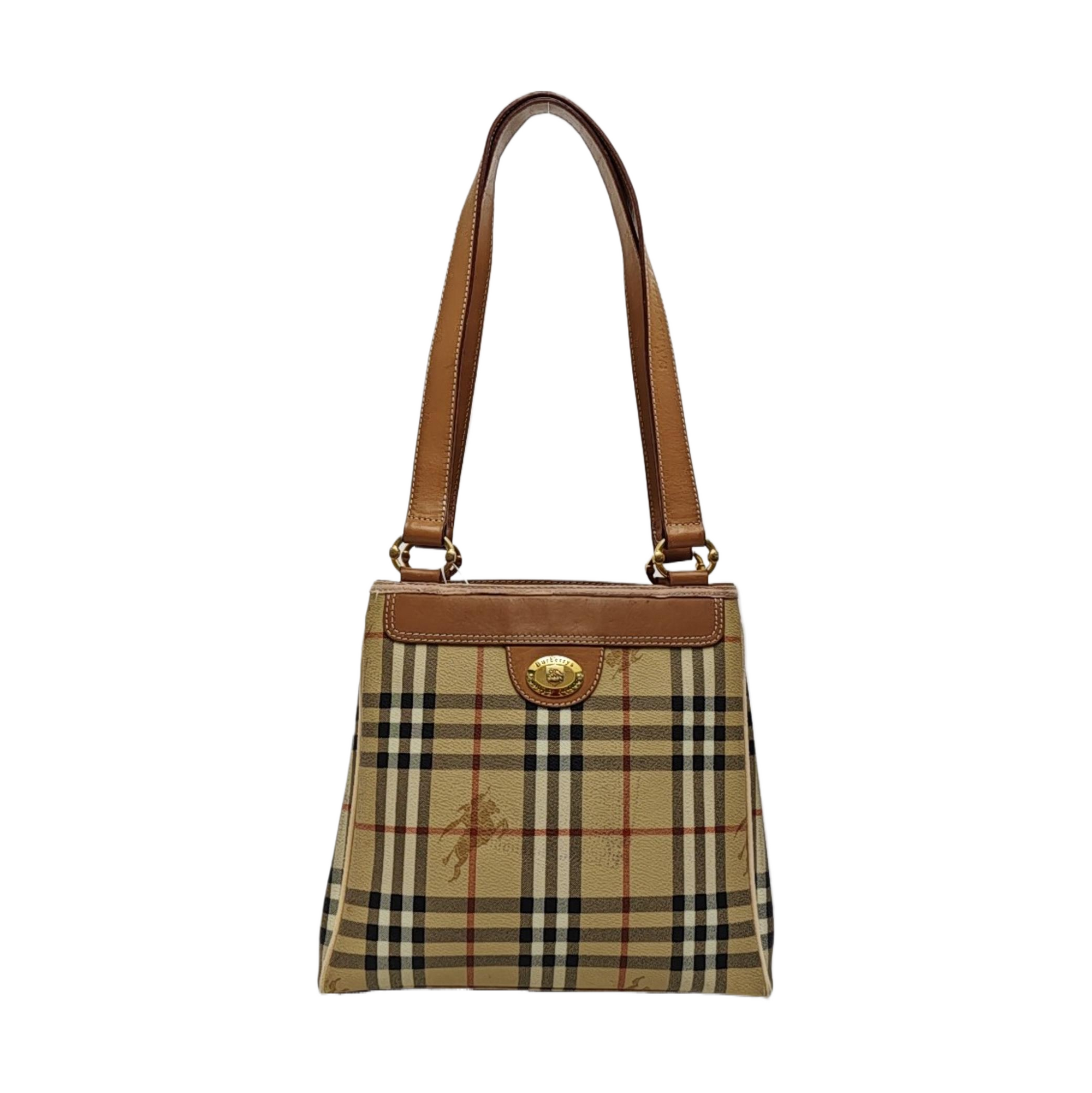Coated Canvas Tote Bag Brown