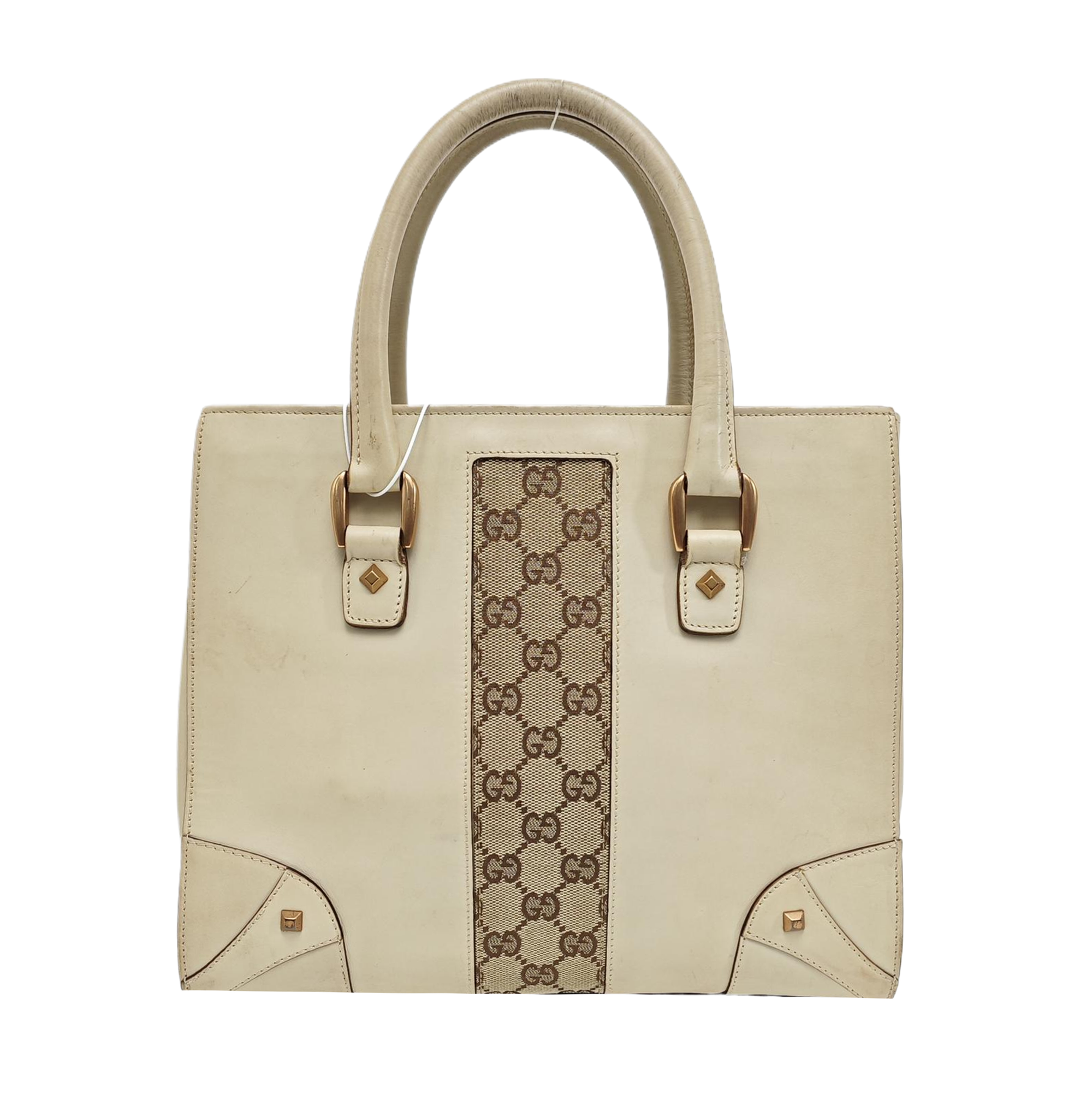Monogram Calfskin Tote Bag Beige