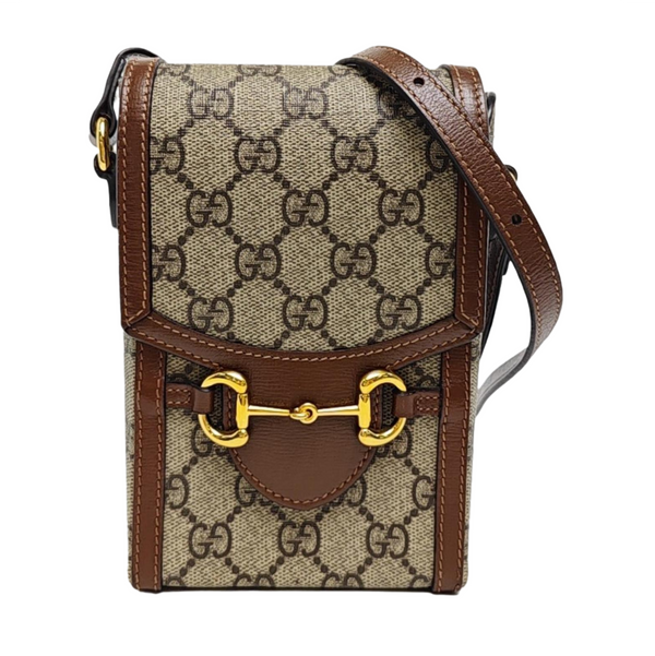 Mini Horsebit 1955 de lona revestida beige