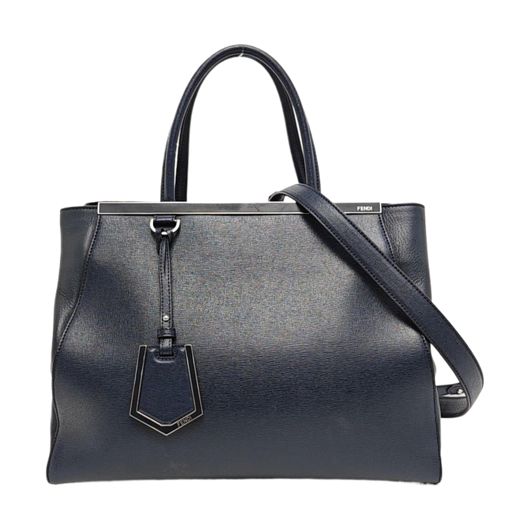 2 Jours Medium Calfskin Blue
