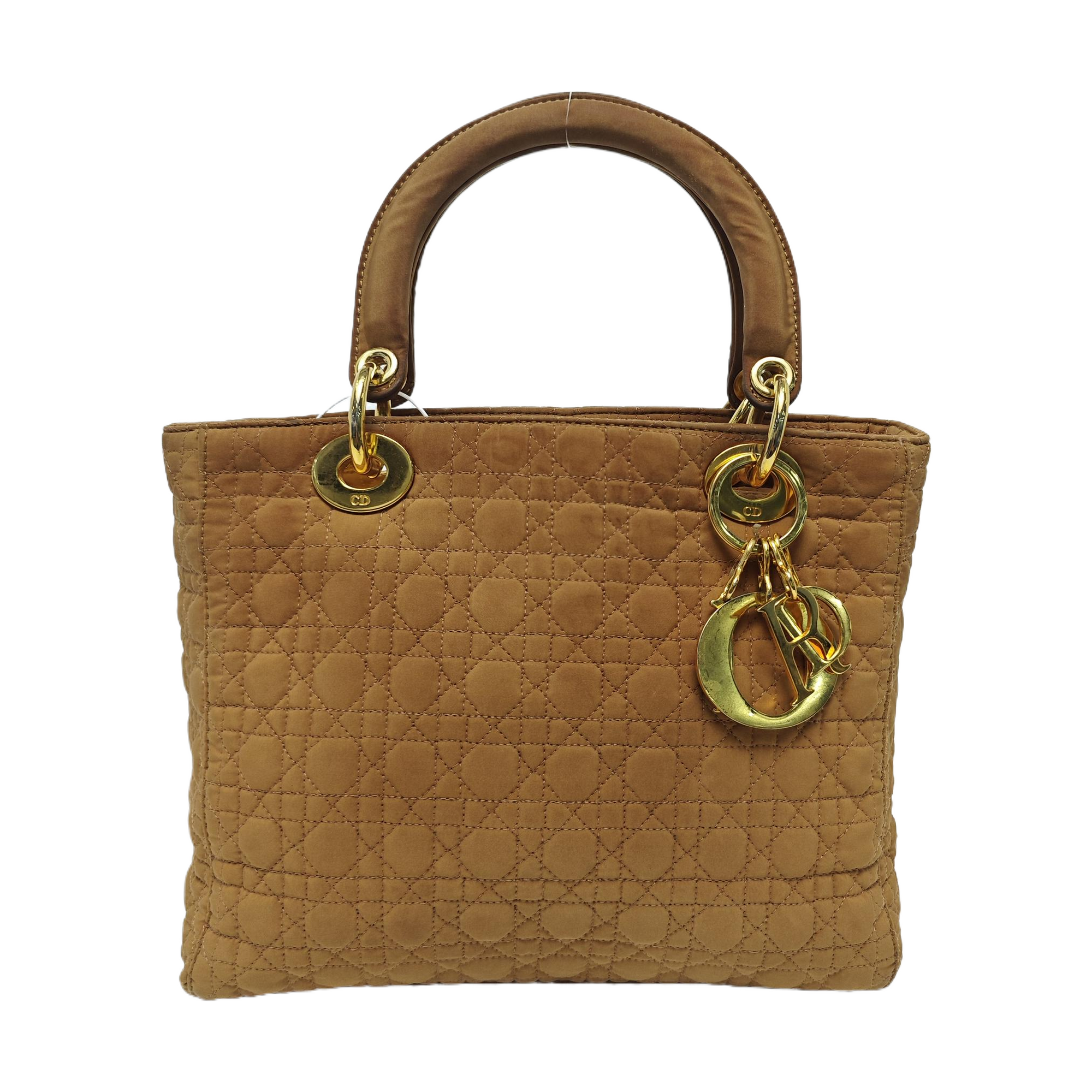 Lady Dior Medium Cannage Fabric Brown