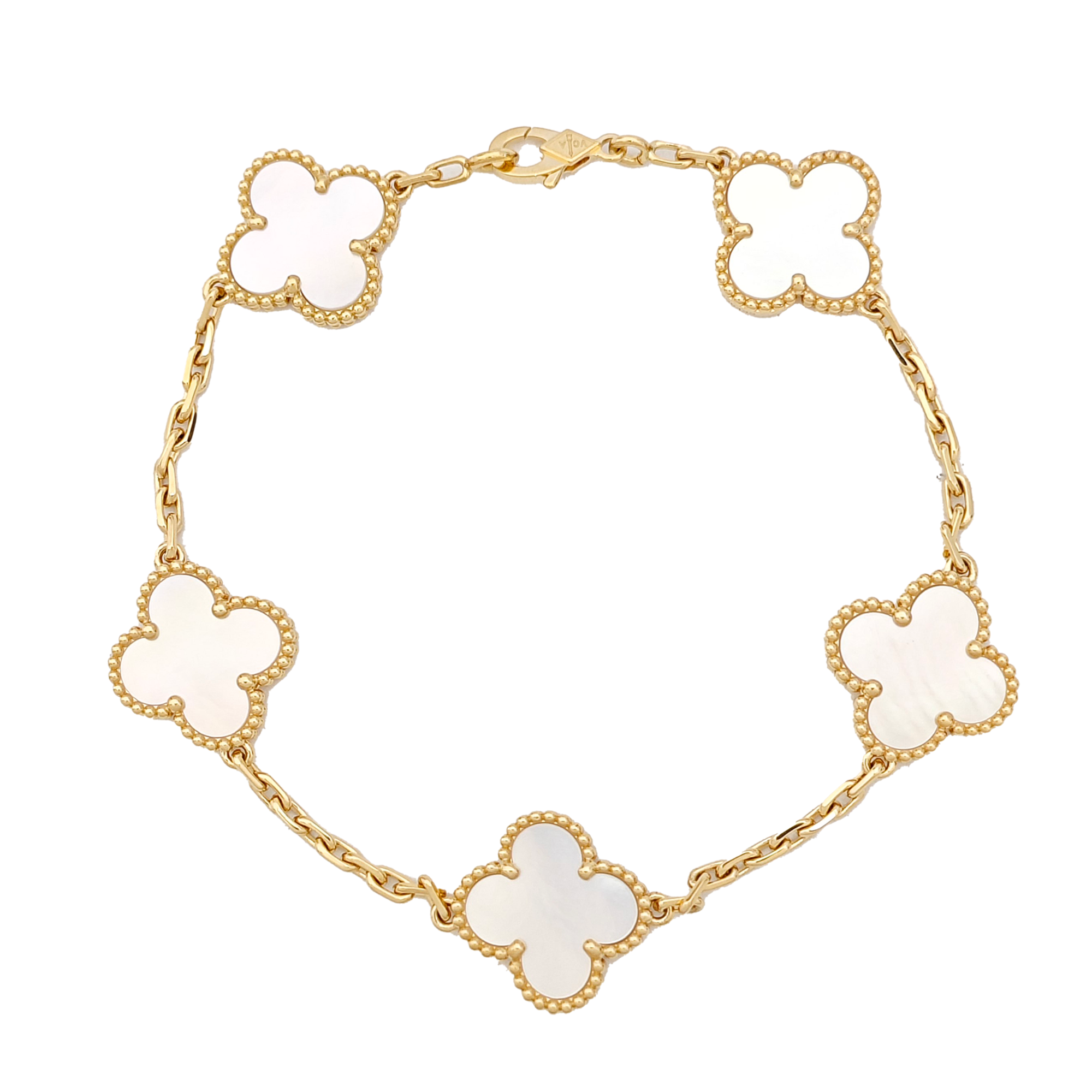 Vintage Alhambra 18k Gold Bracelet