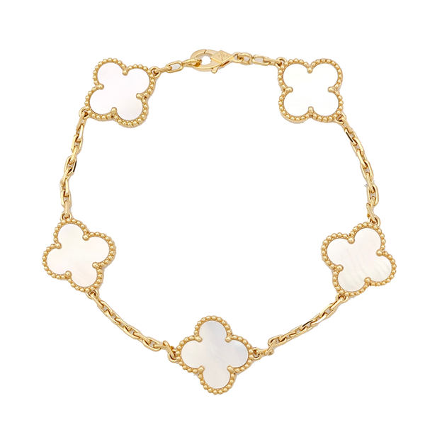 Vintage Alhambra 18k Gold Bracelet