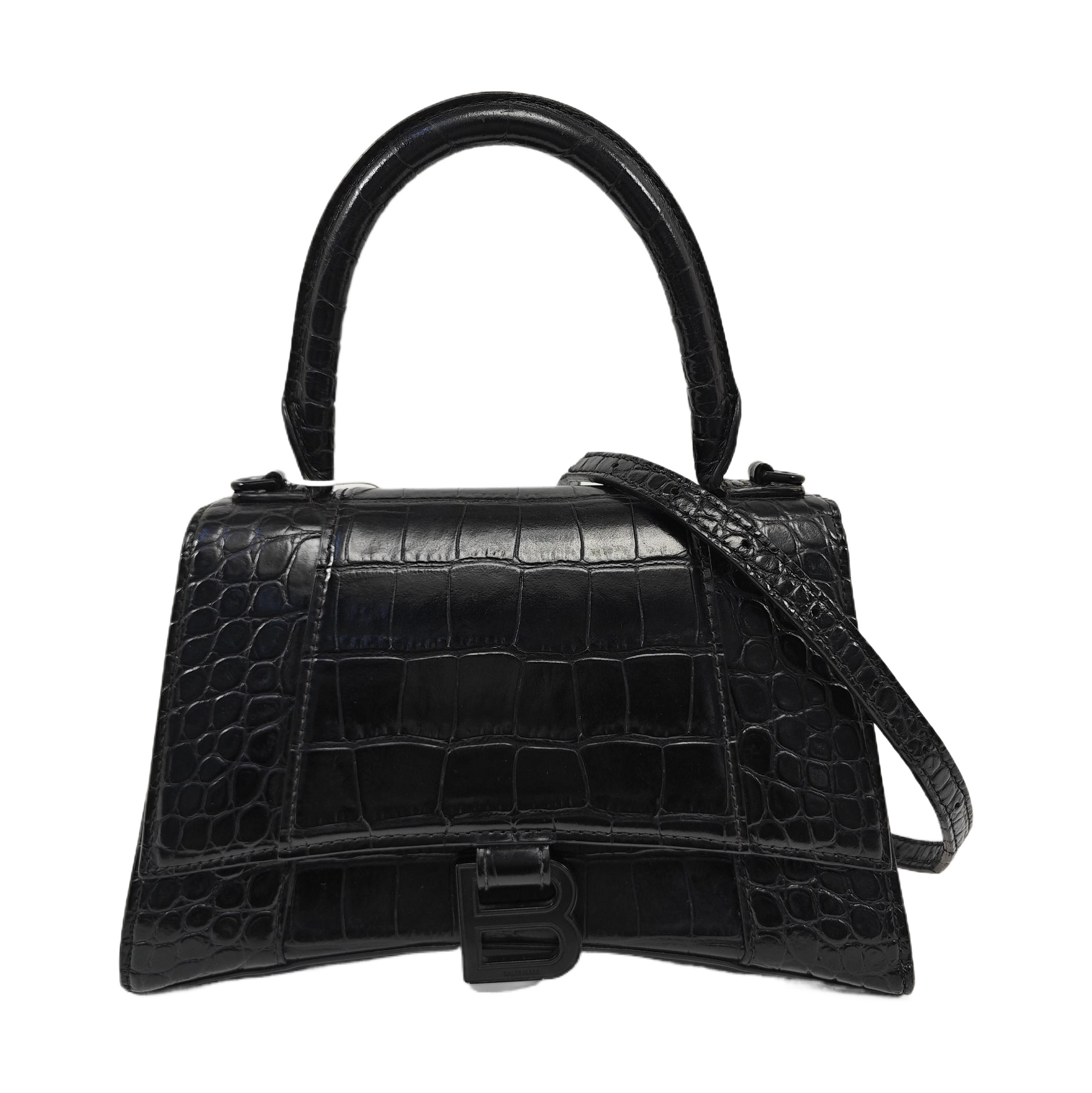Hourglass S Calfskin Black