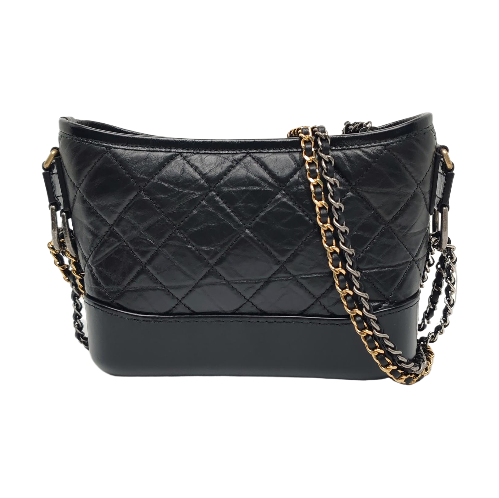 GABRIELLE Small Quilted Calfskin Black