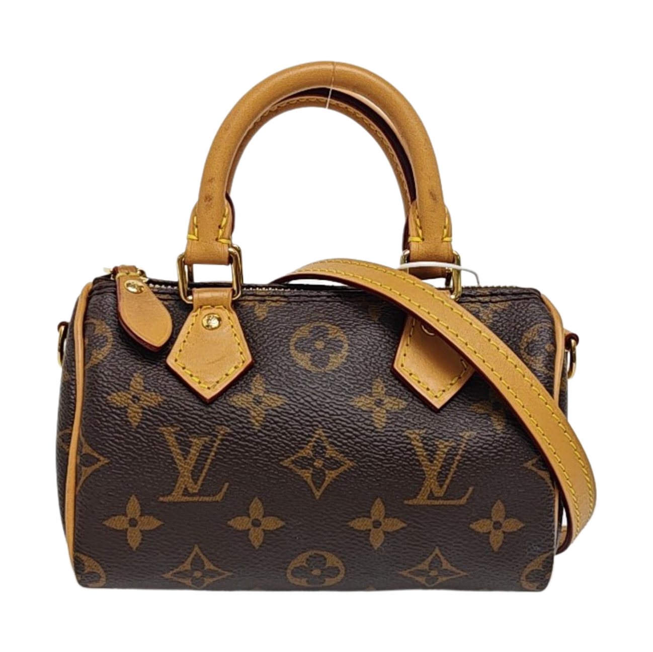 SPEEDY Nano Monogram Coated Canvas Brown