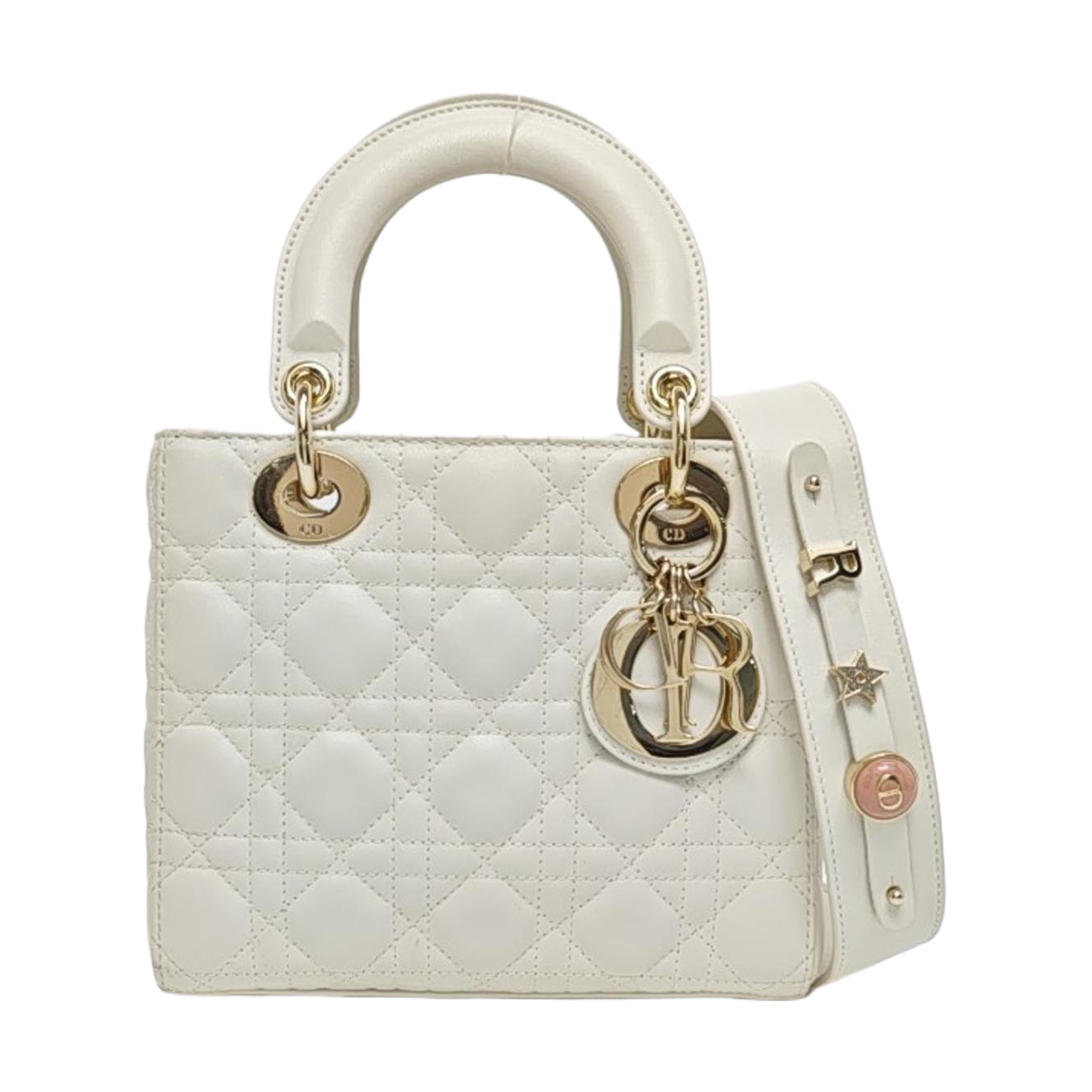 Lady Dior Small Cannage Lambskin White