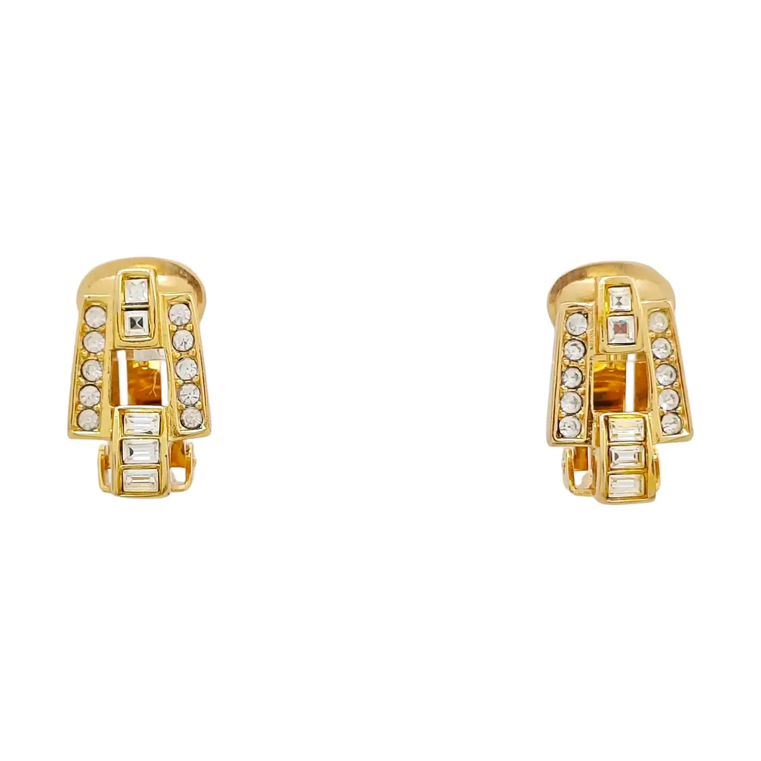 Metal Gold Clip On Earrings