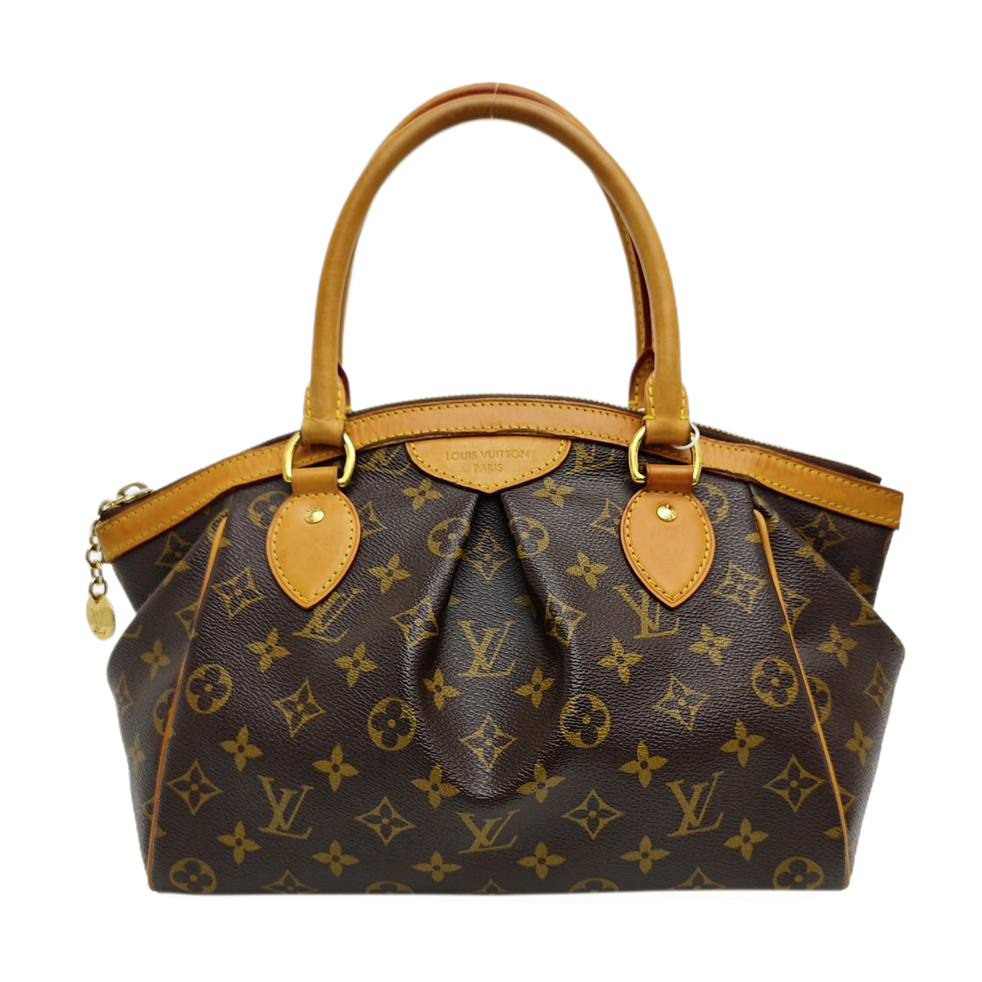 Monogram Coated Canvas Top Handle Bag Brown