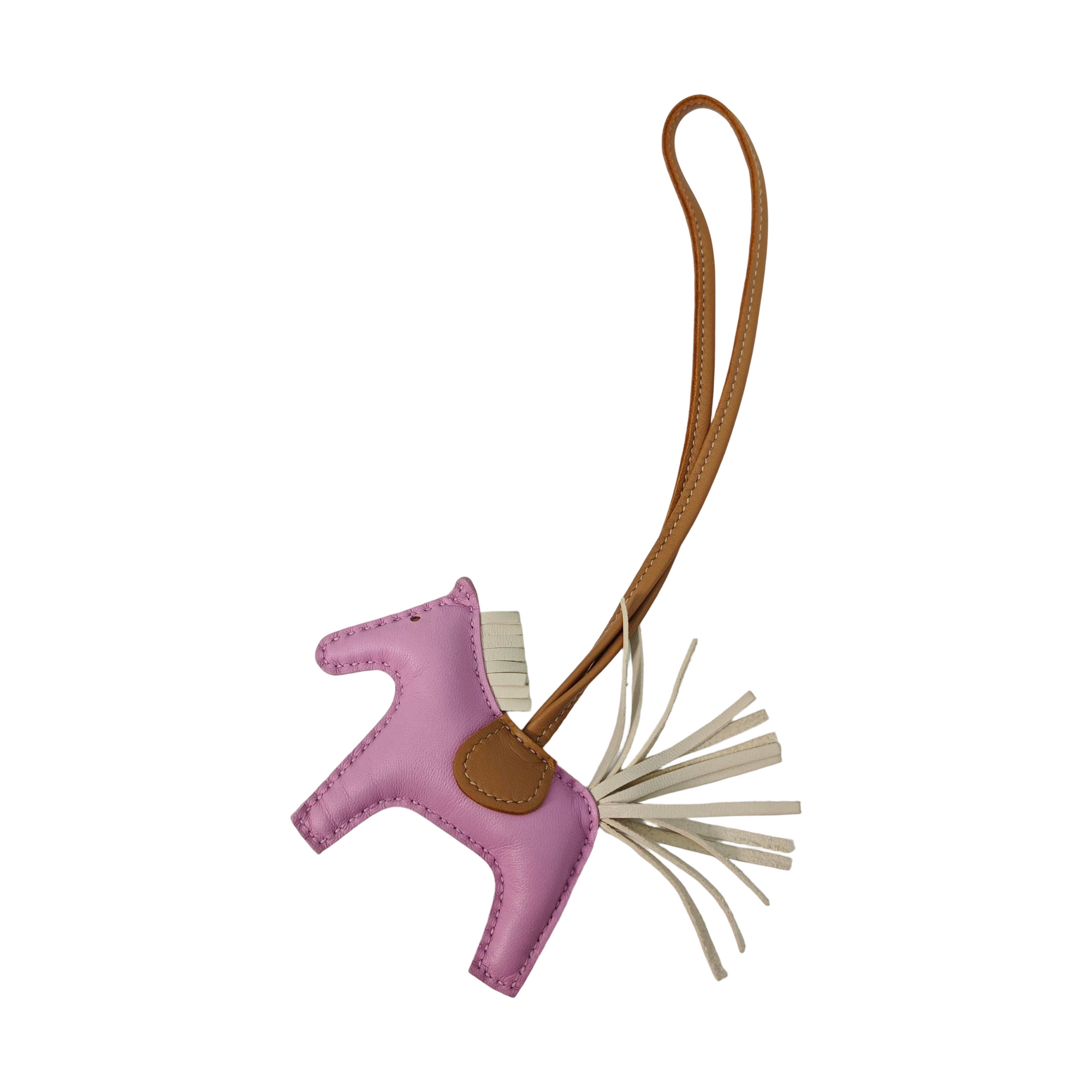 Leather Bag Charm Red