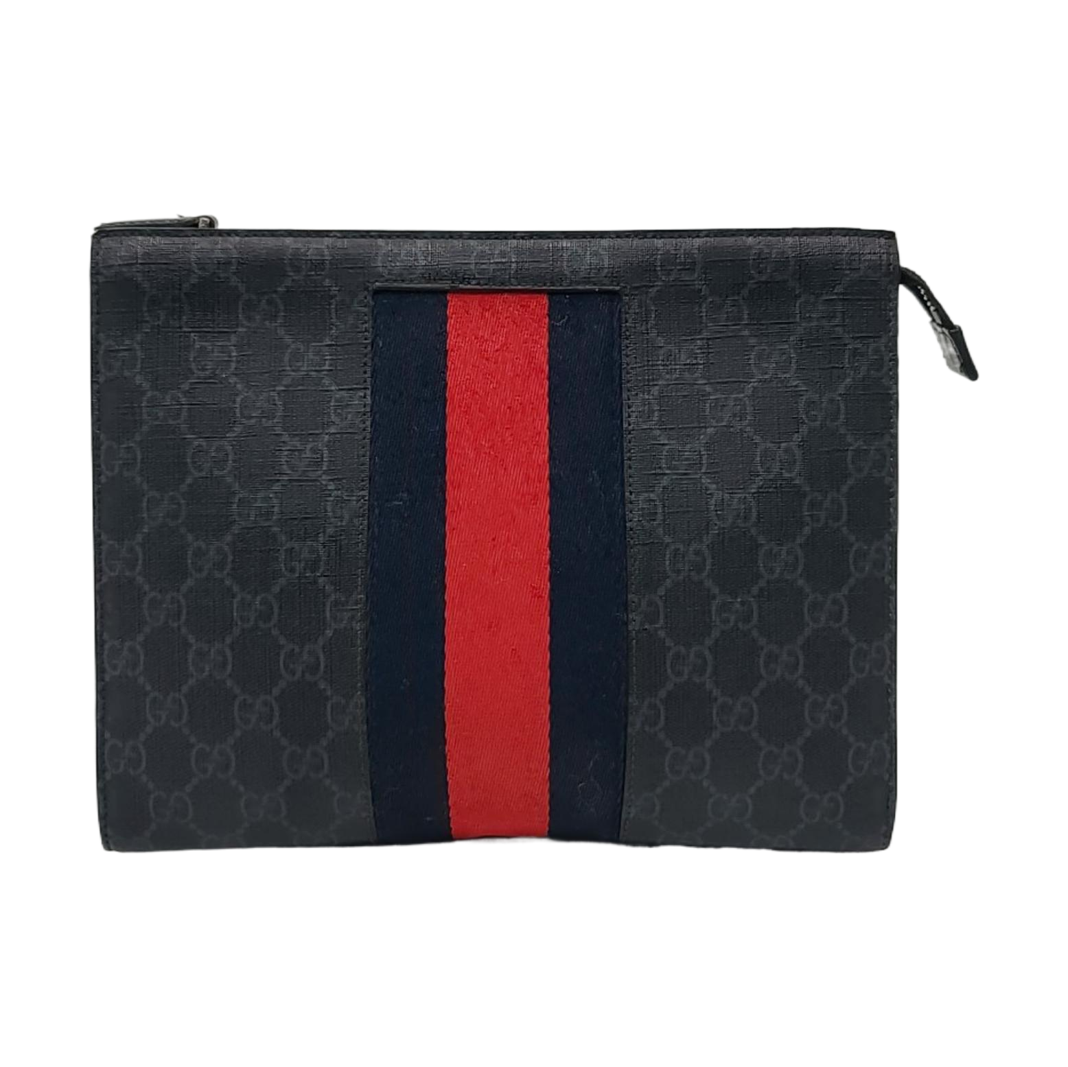 GG Supreme Monogram Coated Canvas Gray