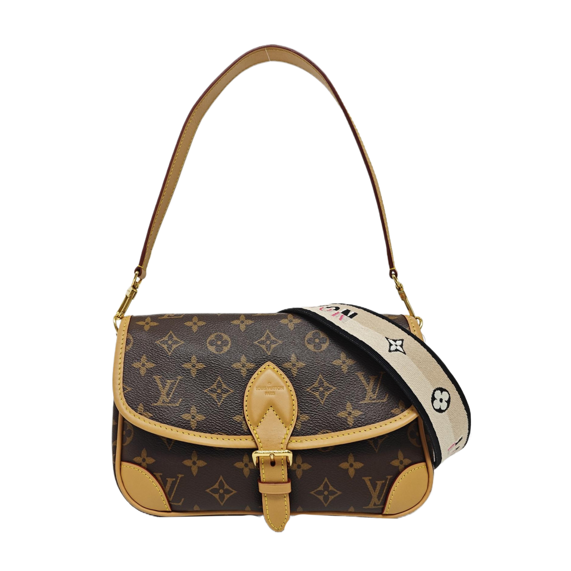 DIANE Monogram Coated Canvas Brown